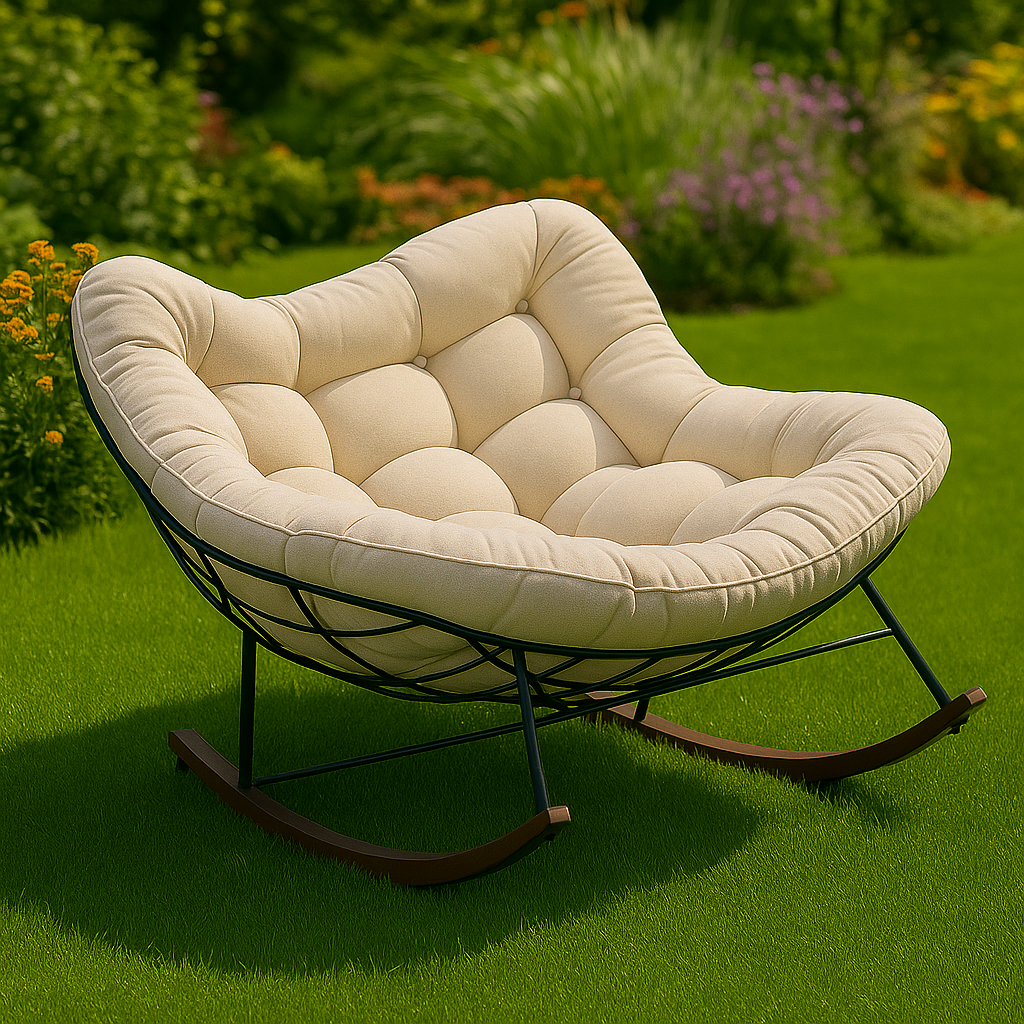 Design Élégant, Détente Garantie – Découvrez la Chaise Longue à Bascule