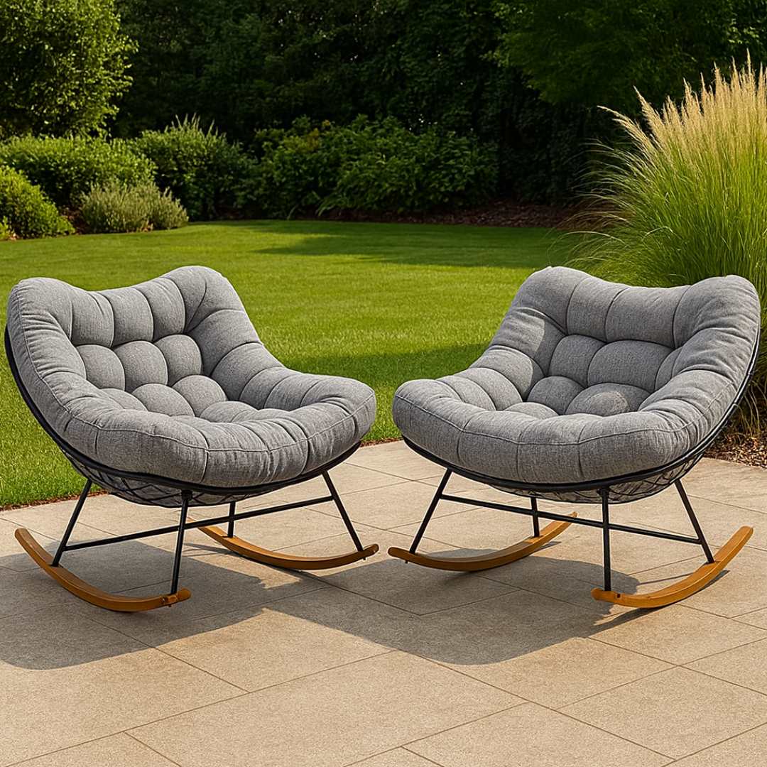 Design Élégant, Détente Garantie – Découvrez la Chaise Longue à Bascule