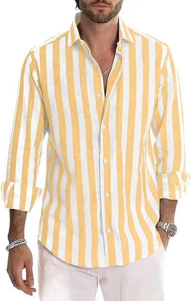 Chemise Décontractée Rayée pour Homme