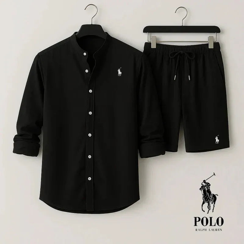 RL | Two-piece set: long-sleeve shirt and shorts