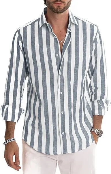 Chemise Décontractée Rayée pour Homme