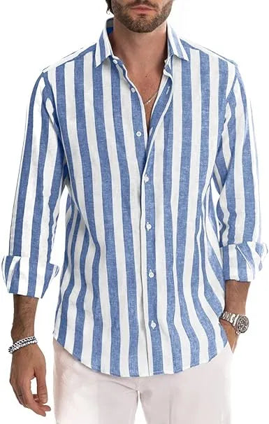 Chemise Décontractée Rayée pour Homme